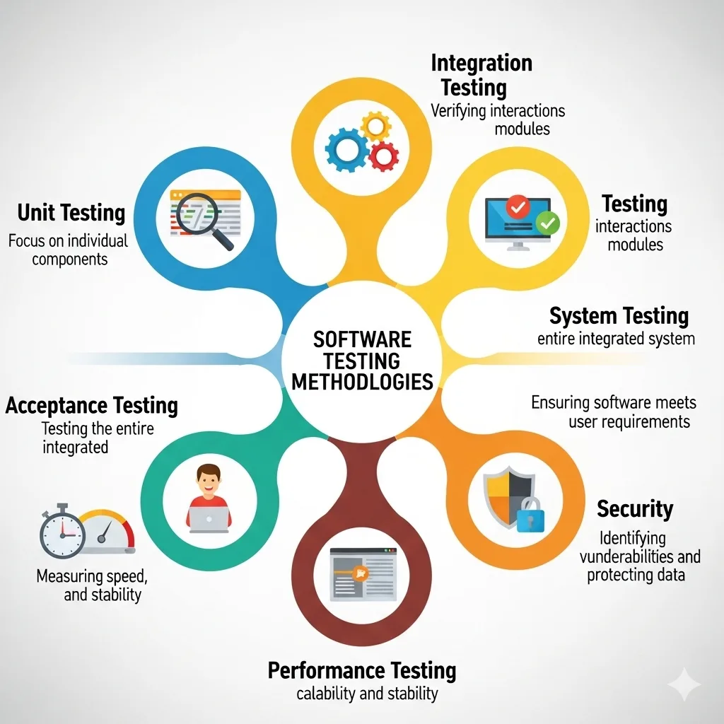 Software testing process illustration